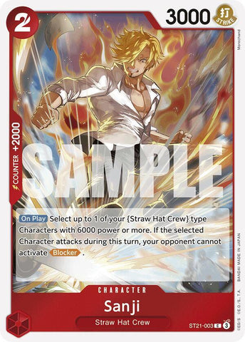 Sanji - Foil (Starter Deck 21 EX: Gear 5)(ST21-003)(C)