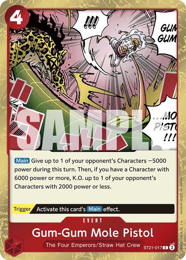 Gum-Gum Mole Pistol - Foil (Starter Deck 21 EX: Gear 5)(ST21-017)(C)