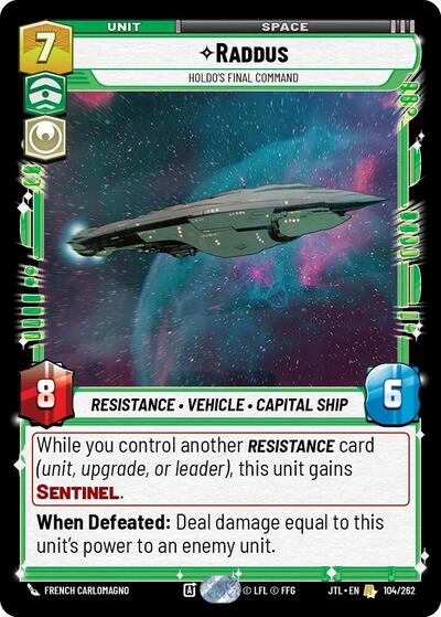 Raddus, Holdo's Final Command (Jump to Lightspeed)(JTL-104/262)(R)