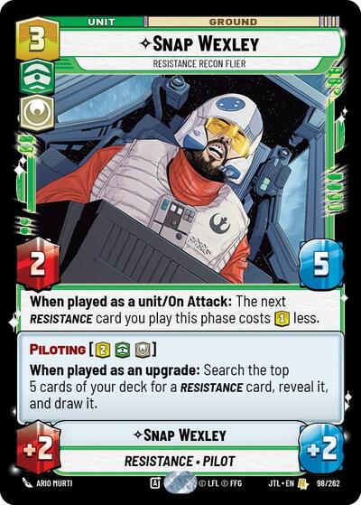 Snap Wexley, Resistance Recon Flier (Jump to Lightspeed)(JTL-098/262)(R)