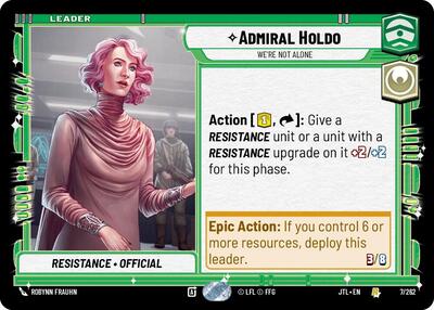 Admiral Holdo, We're Not Alone (Jump to Lightspeed)(JTL-007/262)(R)