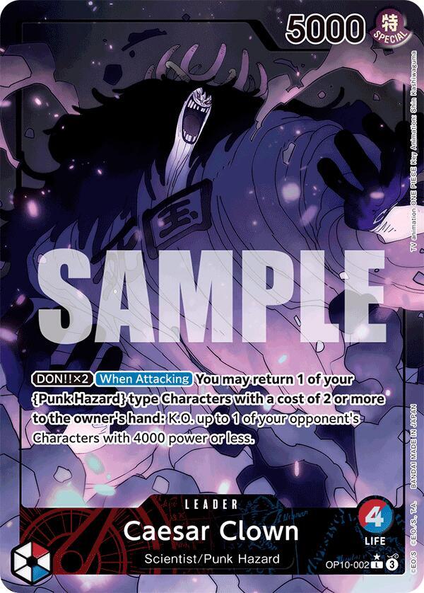 Caesar Clown (002) - Parallel - Foil (Royal Blood)(OP10-002)(L)