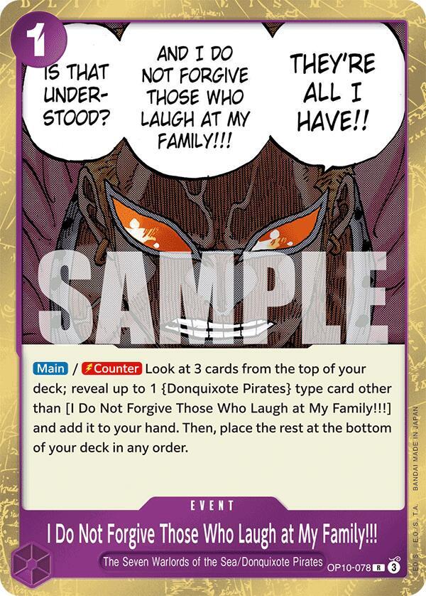 I Do Not Forgive Those Who Laugh at My Family!!! - Foil (Royal Blood)(OP10-078)(R)