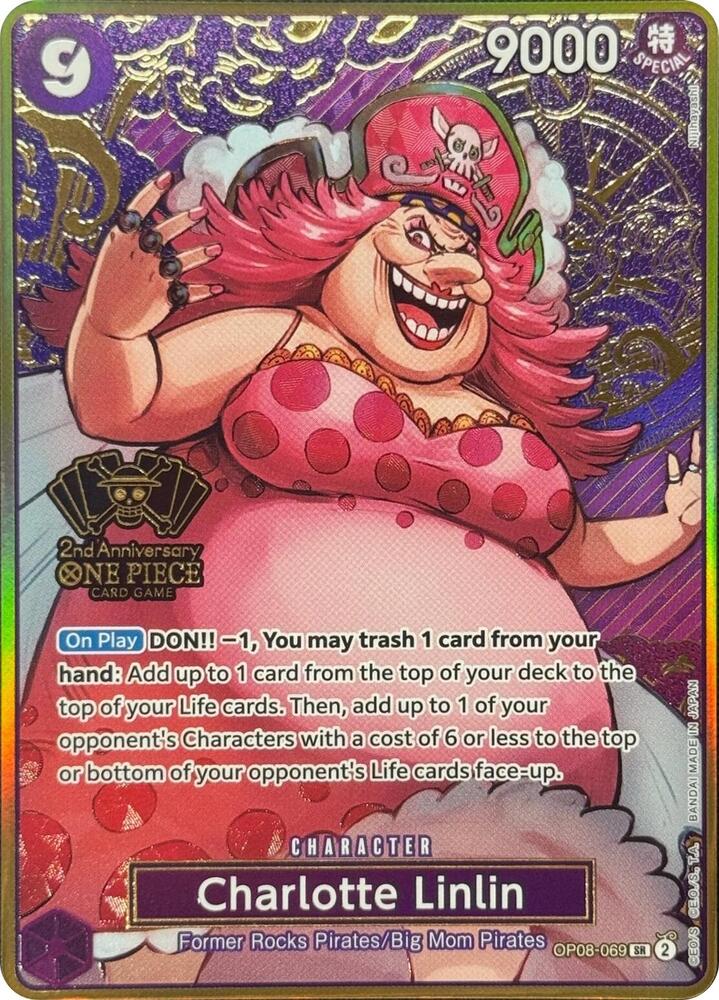 Charlotte Linlin [One Piece Japanese Version 2nd Anniversary Set] [Foil] (One Piece Promotion Cards)(OP08-069)(SR)