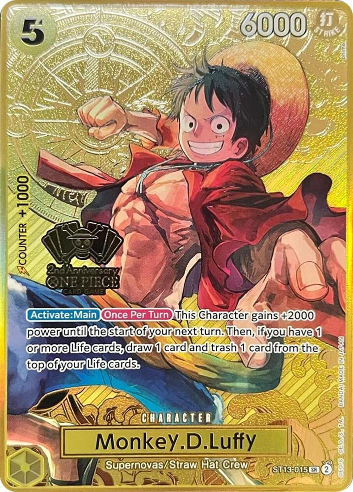 Monkey.D.Luffy [One Piece Japanese Version 2nd Anniversary Set] [Foil] (One Piece Promotion Cards)(ST13-015)(SR)