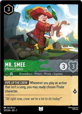 Mr. Smee - Efficient Captain (Archazia's Island)(7-107/204)(U)