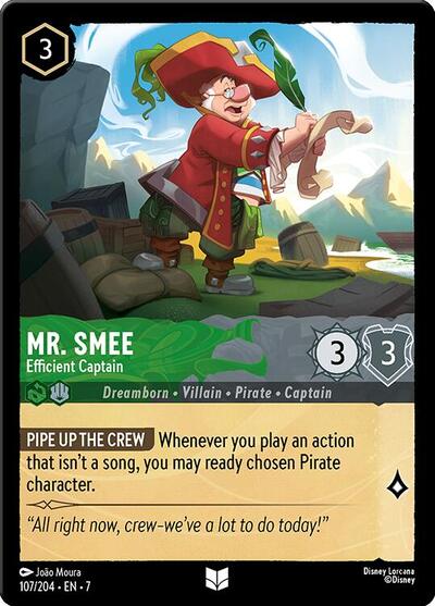 Mr. Smee - Efficient Captain - Cold Foil (Archazia's Island)(7-107/204)(U)