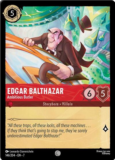 Edgar Balthazar - Ambitious Butler - Cold Foil (Archazia's Island)(7-146/204)(C)