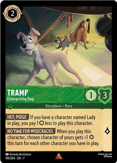 Tramp - Enterprising Dog - Cold Foil (Archazia's Island)(7-110/204)(R)