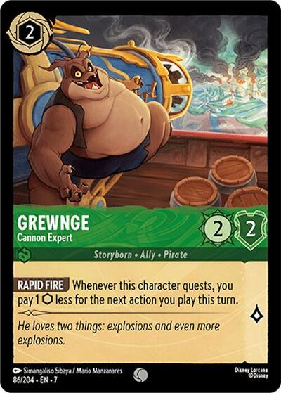 Grewnge - Cannon Expert - Cold Foil (Archazia's Island)(7-086/204)(C)