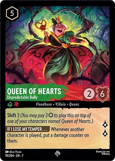 Queen of Hearts - Unpredictable Bully (Archazia's Island)(7-095/204)(SR)