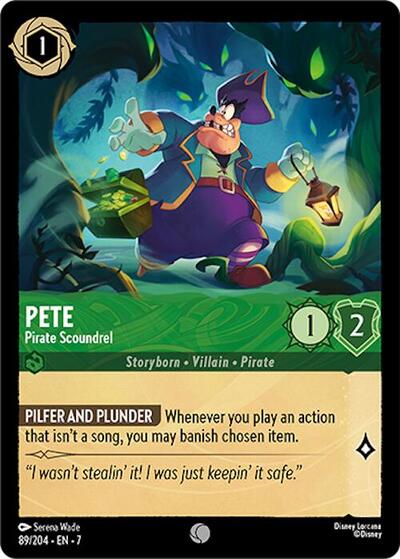 Pete - Pirate Scoundrel - Cold Foil (Archazia's Island)(7-089/204)(C)