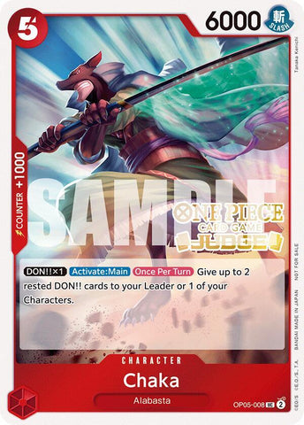 Chaka [Judge Pack Vol. 5] [Foil] (One Piece Promotion Cards)(OP05-008)(UC)
