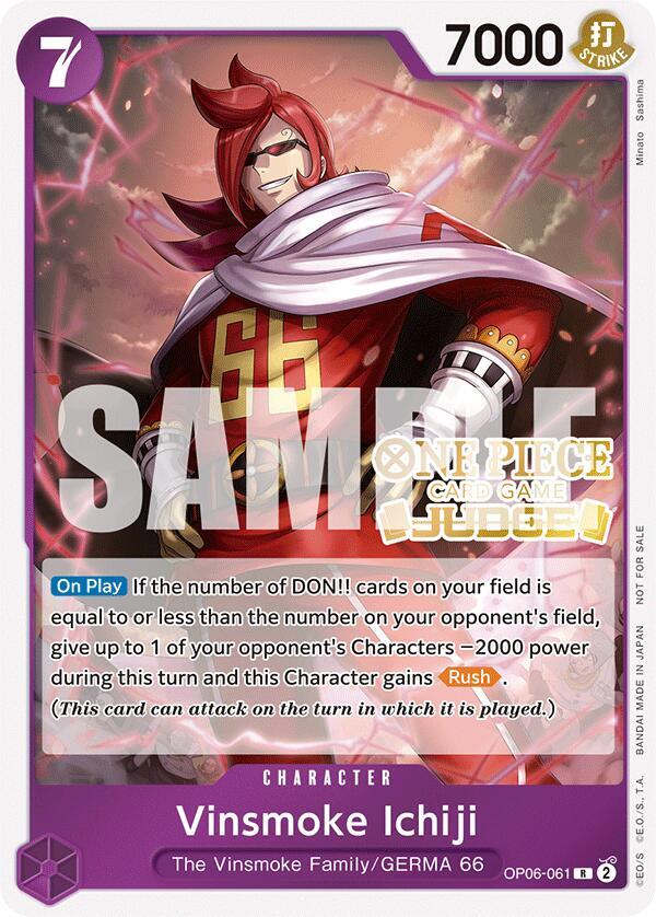Vinsmoke Ichiji [Judge Pack Vol. 5] [Foil] (One Piece Promotion Cards)(OP06-061)(R)