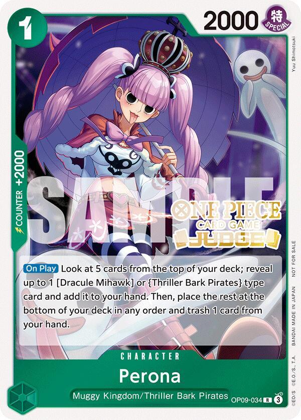 Perona [Judge Pack Vol. 5] [Foil] (One Piece Promotion Cards)(OP09-034)(R)
