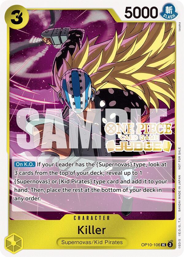 Killer [Judge Pack Vol. 5] [Foil] (One Piece Promotion Cards)(OP10-106)(UC)