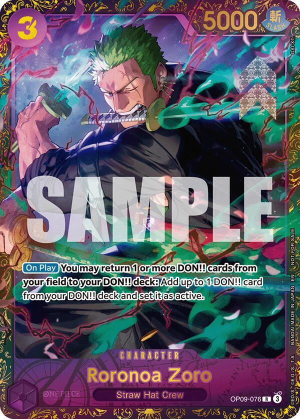 Roronoa Zoro [Championship 25-26 Regionals Season 1] [Foil] (One Piece Promotion Cards)(OP09-076)(R)