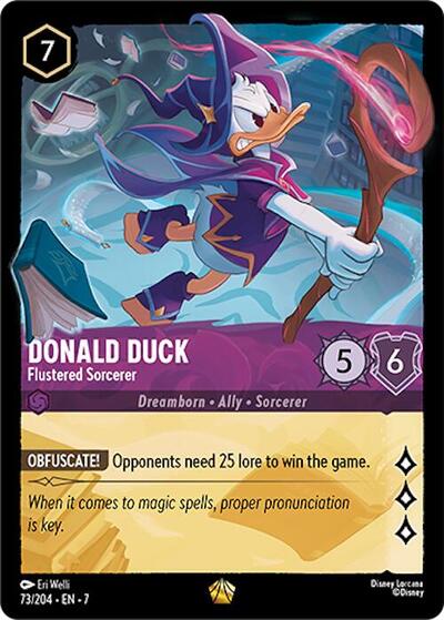 Donald Duck - Flustered Sorcerer - Cold Foil (Archazia's Island)(7-073/204)(L)