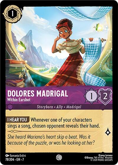 Dolores Madrigal - Within Earshot - Cold Foil (Archazia's Island)(7-078/204)(C)