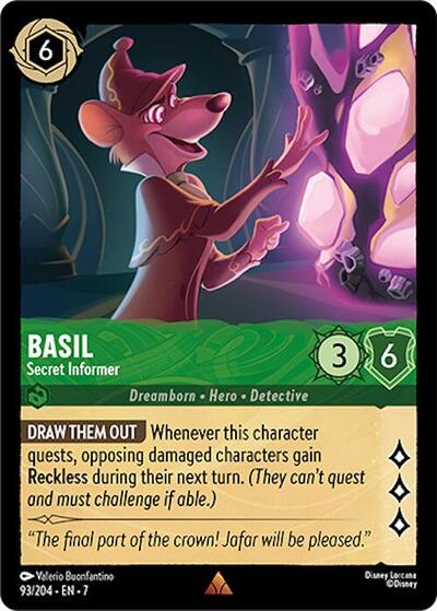 Basil - Secret Informer - Cold Foil (Archazia's Island)(7-093/204)(R)