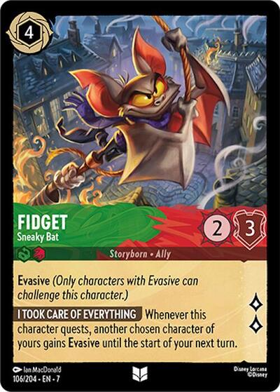 Fidget - Sneaky Bat (Archazia's Island)(7-106/204)(U)