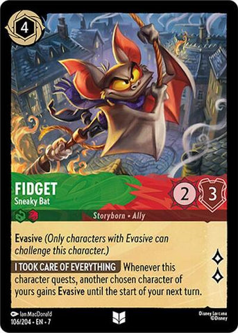 Fidget - Sneaky Bat - Cold Foil (Archazia's Island)(7-106/204)(U)