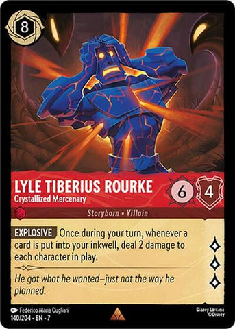 Lyle Tiberius Rourke - Crystallized Mercenary (Archazia's Island)(7-140/204)(R)