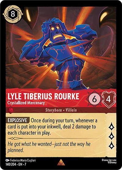 Lyle Tiberius Rourke - Crystallized Mercenary - Cold Foil (Archazia's Island)(7-140/204)(R)