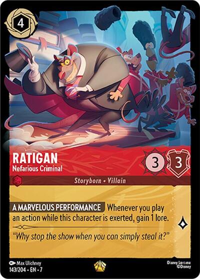 Ratigan - Nefarious Criminal - Cold Foil (Archazia's Island)(7-143/204)(L)