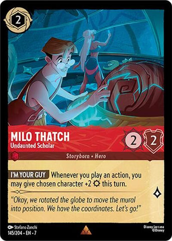 Milo Thatch - Undaunted Scholar - Cold Foil (Archazia's Island)(7-145/204)(R)