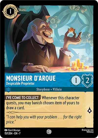 Monsieur D'Arque - Despicable Proprietor - Cold Foil (Archazia's Island)(7-157/204)(C)
