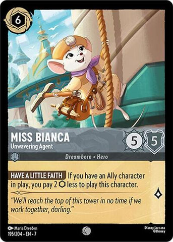 Miss Bianca - Unwavering Agent - Cold Foil (Archazia's Island)(7-195/204)(C)