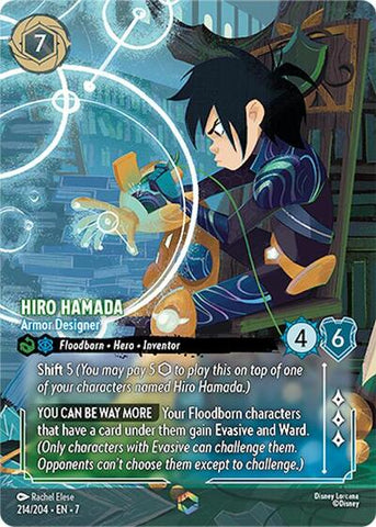 Hiro Hamada - Armor Designer (Enchanted) - Holofoil (Archazia's Island)(7-214/204)(E)