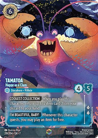 Tamatoa - Happy as a Clam (Enchanted) - Holofoil (Archazia's Island)(7-219/204)(E)