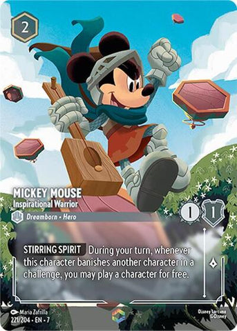 Mickey Mouse - Inspirational Warrior (Enchanted) - Holofoil (Archazia's Island)(7-221/204)(E)