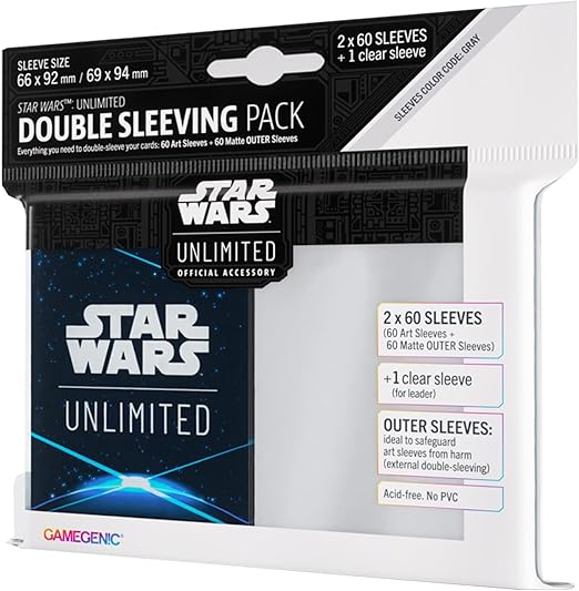 Gamegenic Star Wars Unlimited Art Sleeves Double Sleeving Pack - Card Back Blue