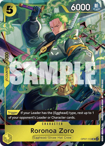 Roronoa Zoro [One Piece Day Dallas 2025] [Foil] (One Piece Promotion Cards)(OP07-113)(UC)