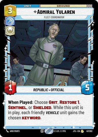 Admiral Yularen, Fleet Coordinator (Jump to Lightspeed)(JTL-047/262)(R)