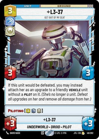 L3-37, Get Out Of My Seat (Jump to Lightspeed)(JTL-049/262)(R)