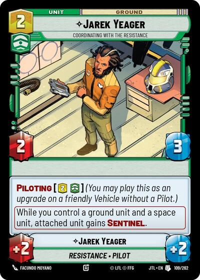 Jarek Yeager, Coordinating With The Resistance (Jump to Lightspeed)(JTL-109/262)(U)