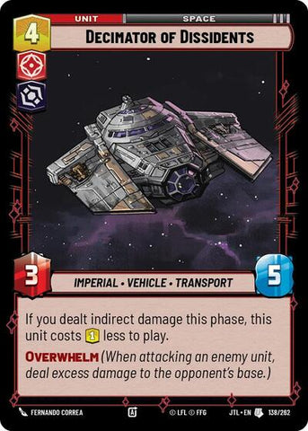 Decimator of Dissidents (Jump to Lightspeed)(JTL-138/262)(U)