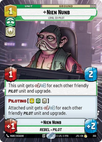 Nien Nunb, Loyal Co-Pilot - Hyperspace (Jump to Lightspeed)(JTL-0355/1122)(R)