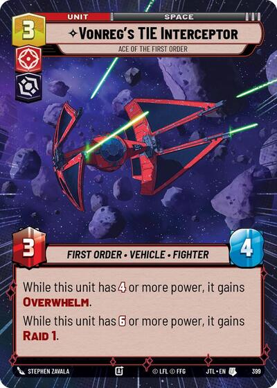 Vonreg's TIE Interceptor, Ace of the First Order - Hyperspace (Jump to Lightspeed)(JTL-0399/1122)(U)