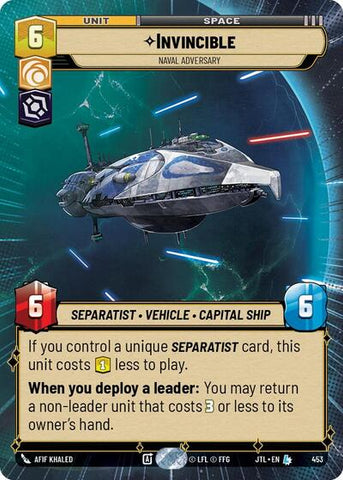 Invincible, Naval Adversary - Hyperspace (Jump to Lightspeed)(JTL-0453/1122)(L)