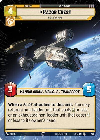 Razor Crest, Ride For Hire - Hyperspace (Jump to Lightspeed)(JTL-0485/1122)(U)