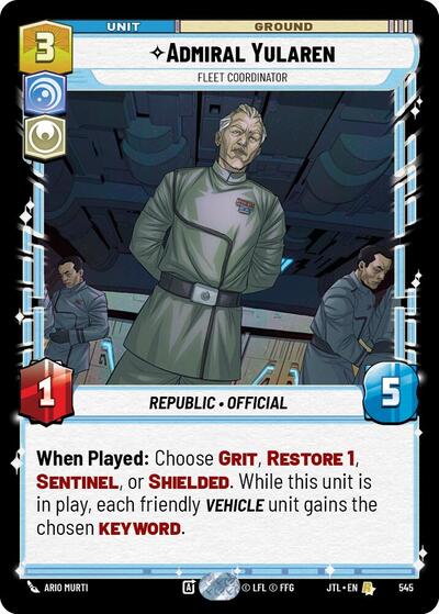 Admiral Yularen, Fleet Coordinator - Foil (Jump to Lightspeed)(JTL-0545/1122)(R)