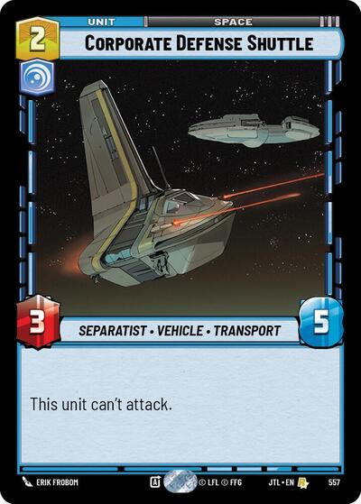Corporate Defense Shuttle - Foil (Jump to Lightspeed)(JTL-0557/1122)(R)