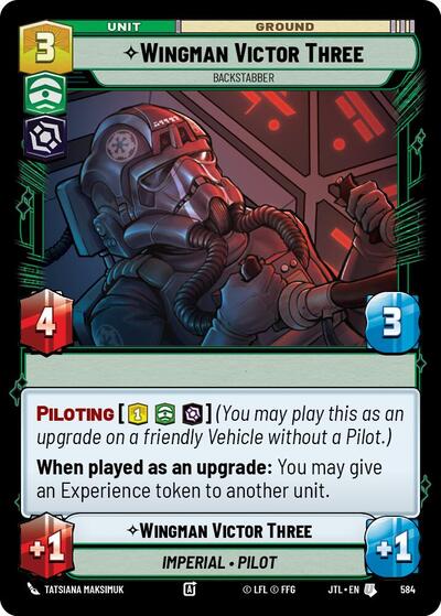 Wingman Victor Three, Backstabber - Foil (Jump to Lightspeed)(JTL-0584/1122)(U)