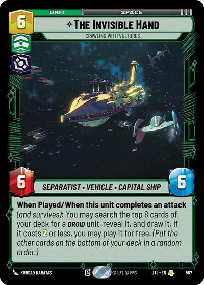 The Invisible Hand, Crawling With Vultures - Foil (Jump to Lightspeed)(JTL-0587/1122)(R)