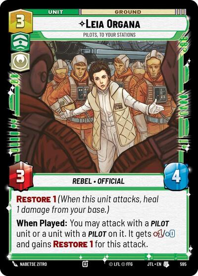 Leia Organa, Pilots, To Your Stations - Foil (Jump to Lightspeed)(JTL-0595/1122)(U)